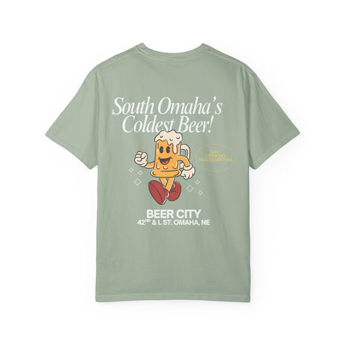 Beer City T-Shirt — "South Omaha's Coldest Beer!" Retro Beer Graphic Tee