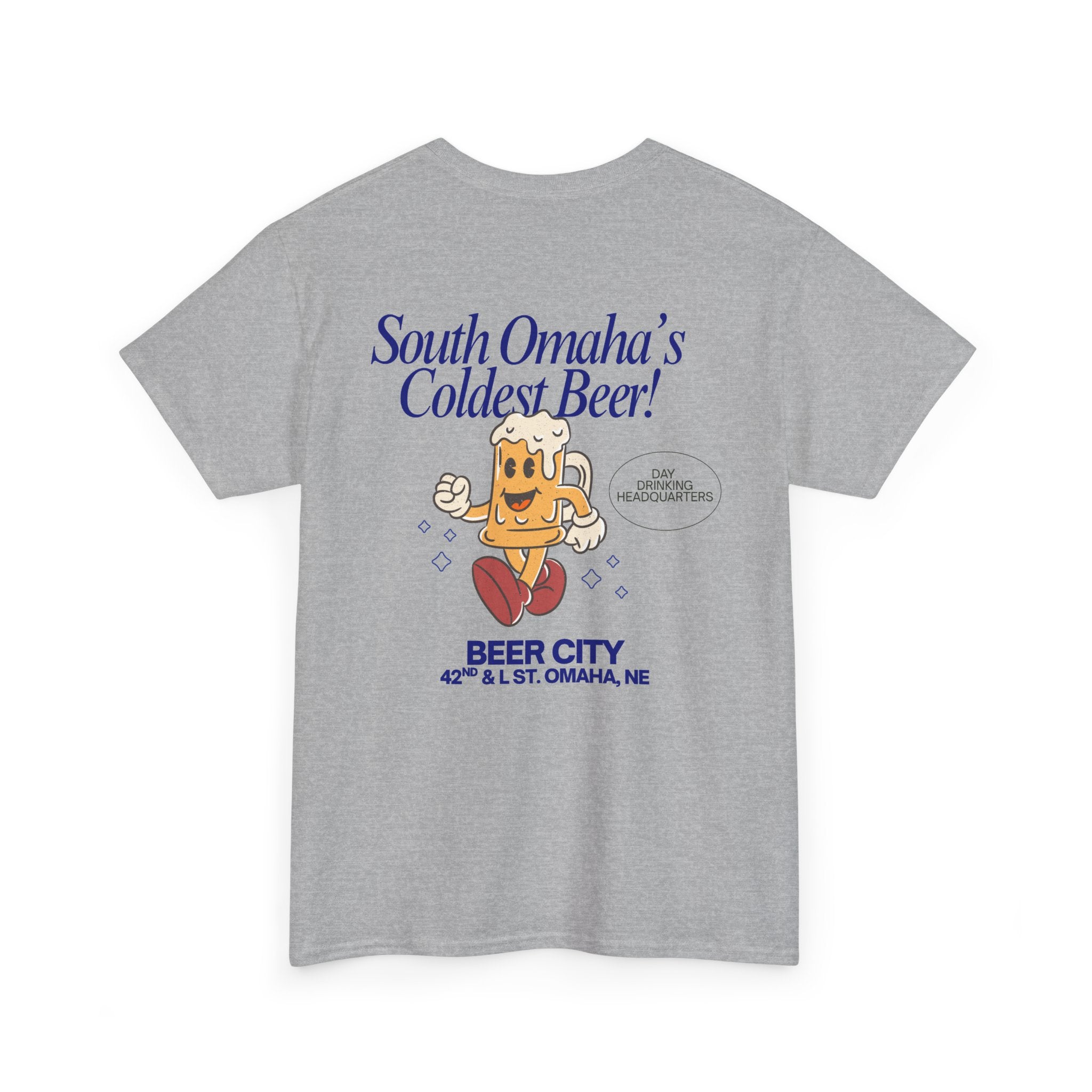T-Shirt — 'South Omaha's Coldest Beer! Beer City' Retro Logo Tee