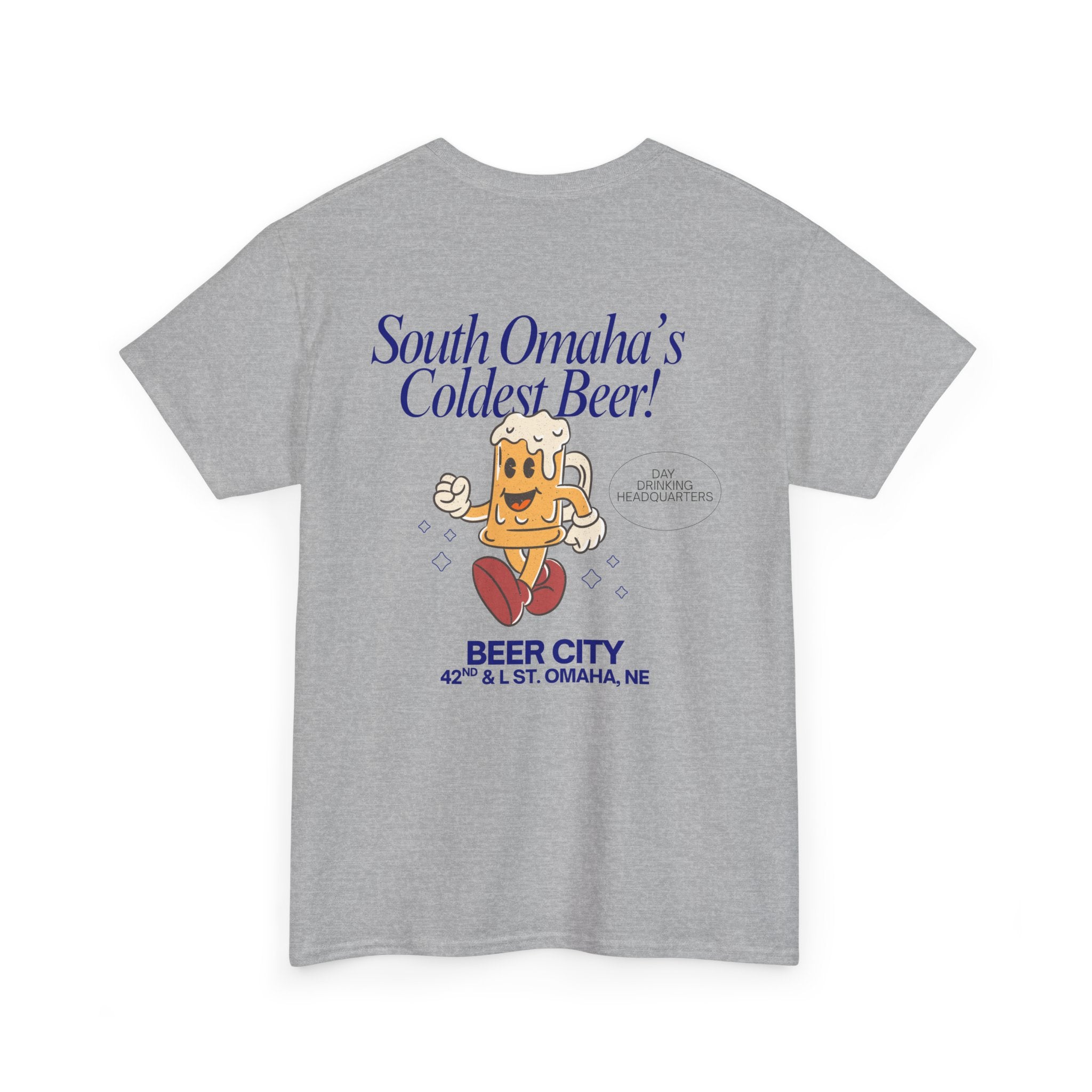 T-Shirt — 'South Omaha's Coldest Beer! Beer City' Retro Logo Tee