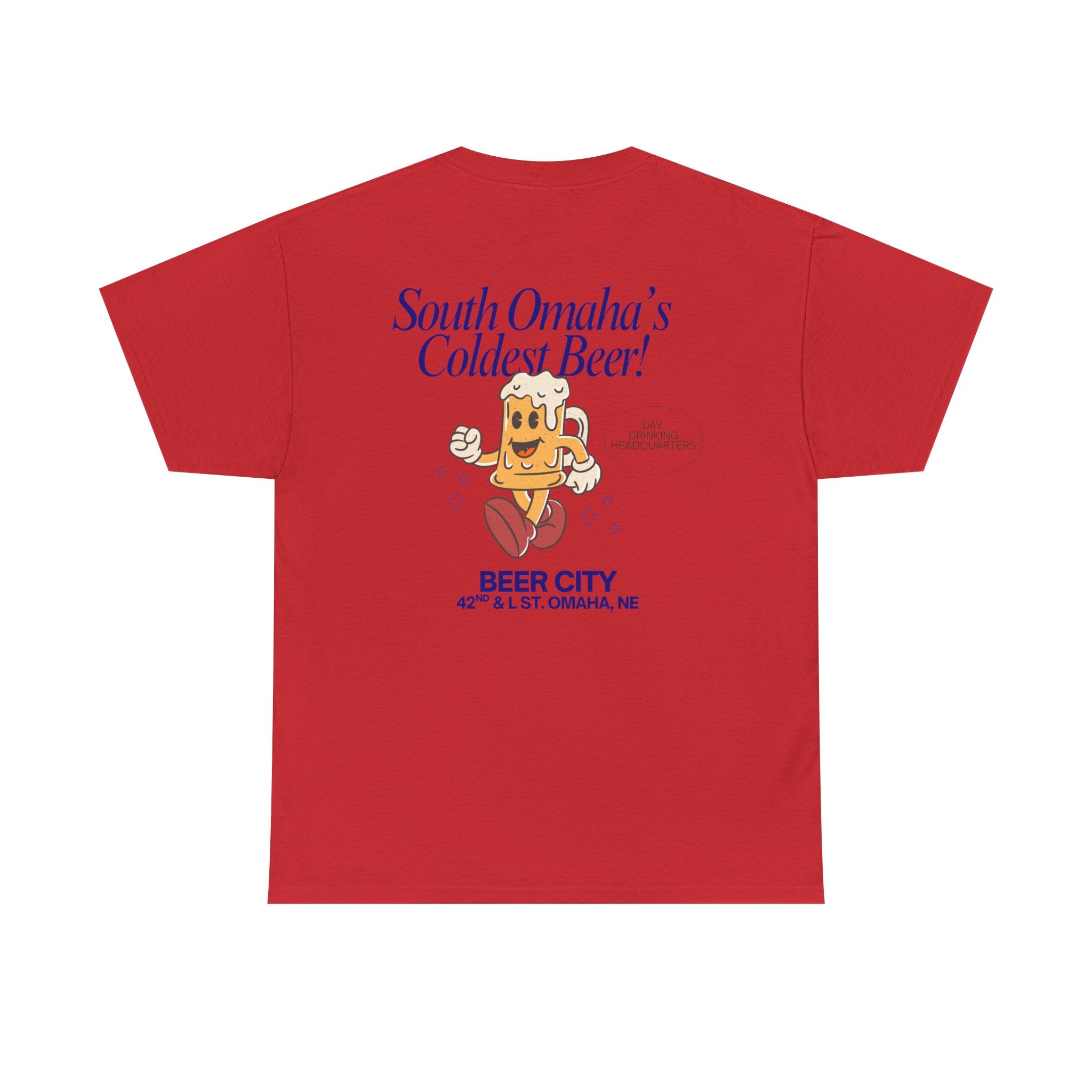 T-Shirt — 'South Omaha's Coldest Beer! Beer City' Retro Logo Tee
