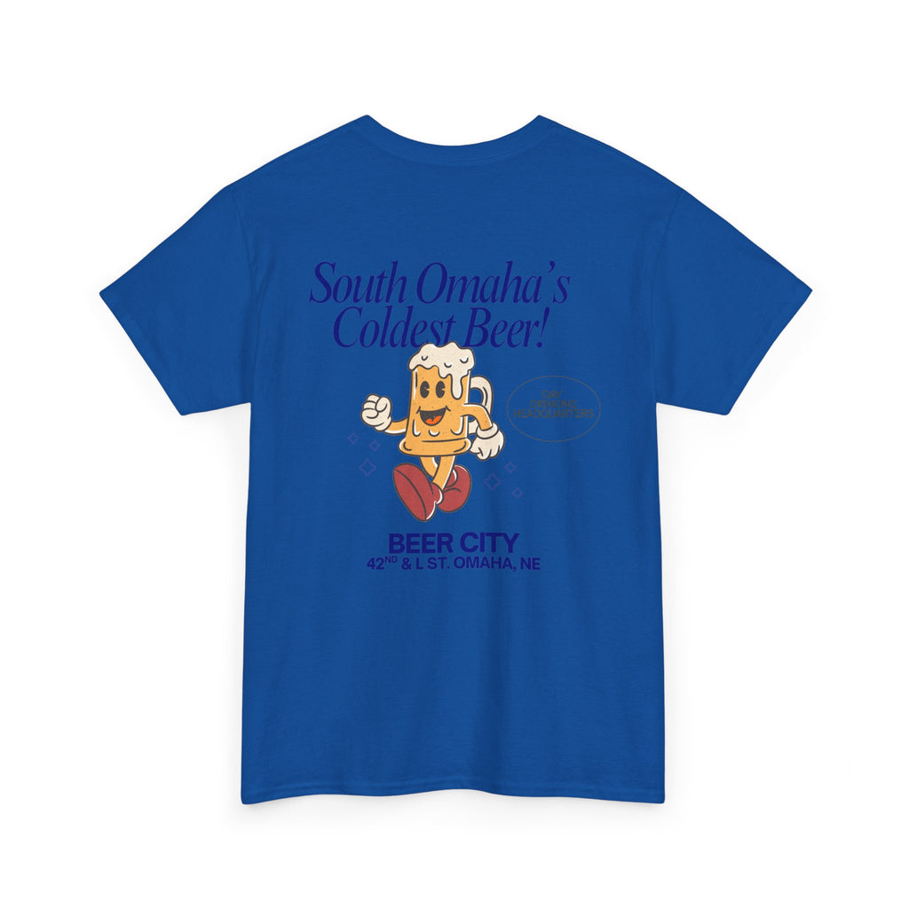 T-Shirt — 'South Omaha's Coldest Beer! Beer City' Retro Logo Tee