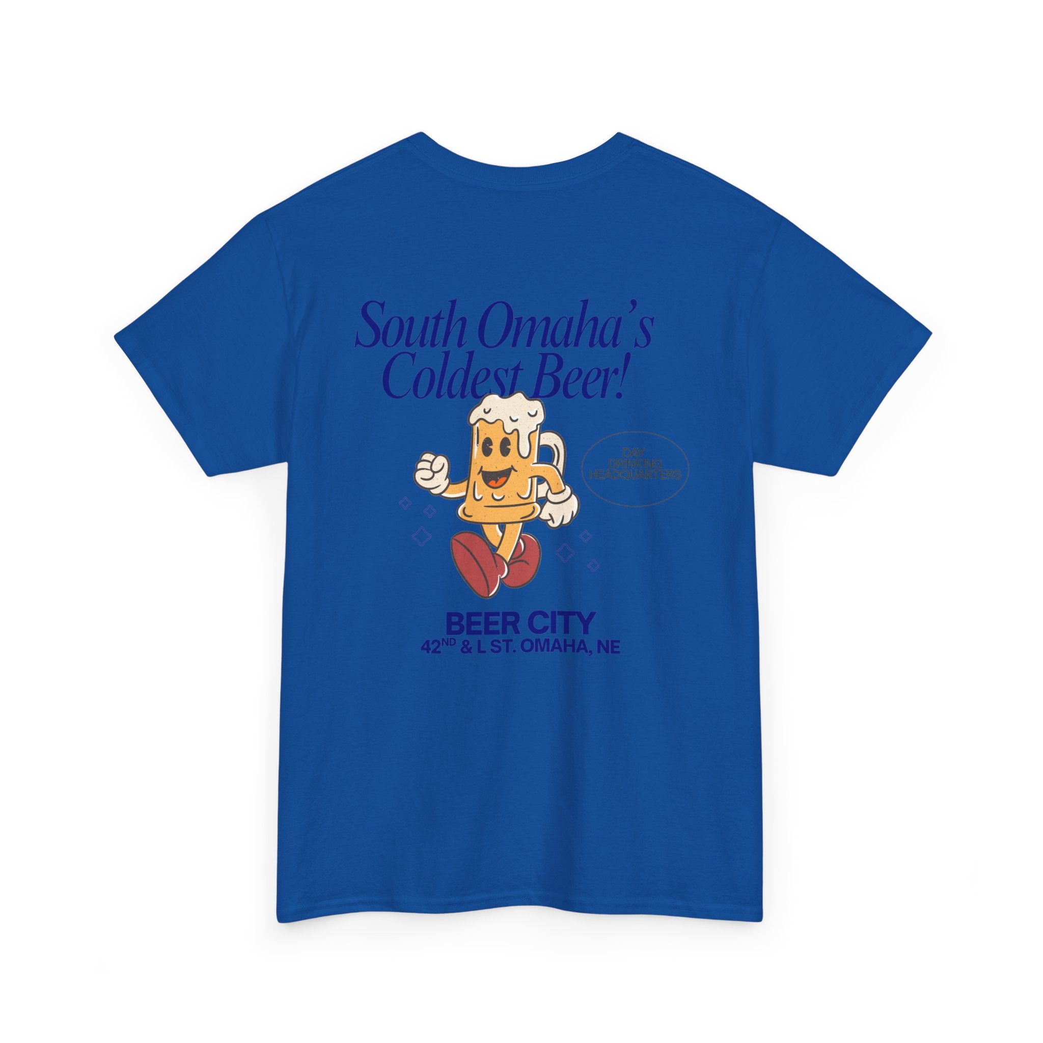 T-Shirt — 'South Omaha's Coldest Beer! Beer City' Retro Logo Tee