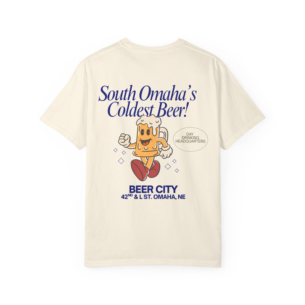 Beer City T-Shirt — "South Omaha's Coldest Beer!" Retro Beer Graphic Tee