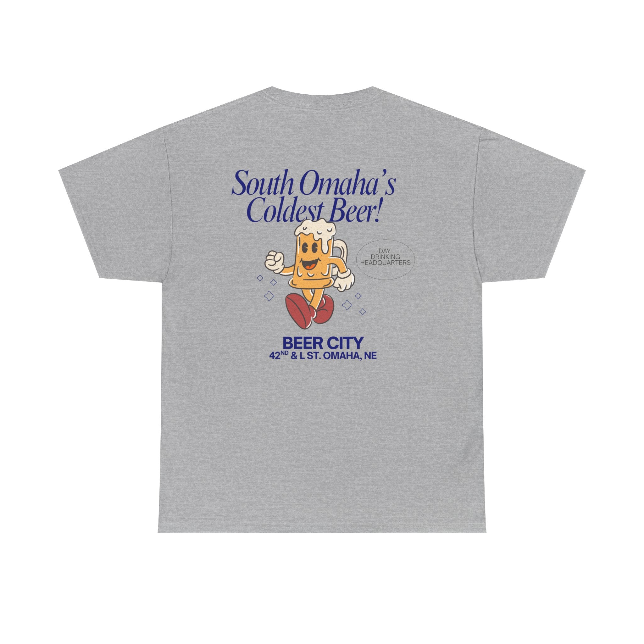 T-Shirt — 'South Omaha's Coldest Beer! Beer City' Retro Logo Tee