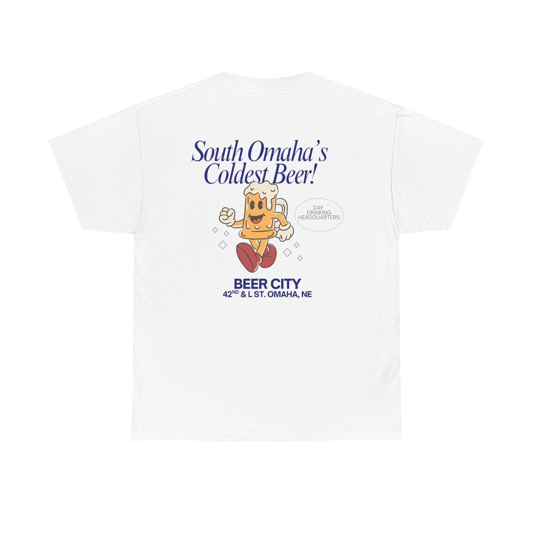T-Shirt — 'South Omaha's Coldest Beer! Beer City' Retro Logo Tee