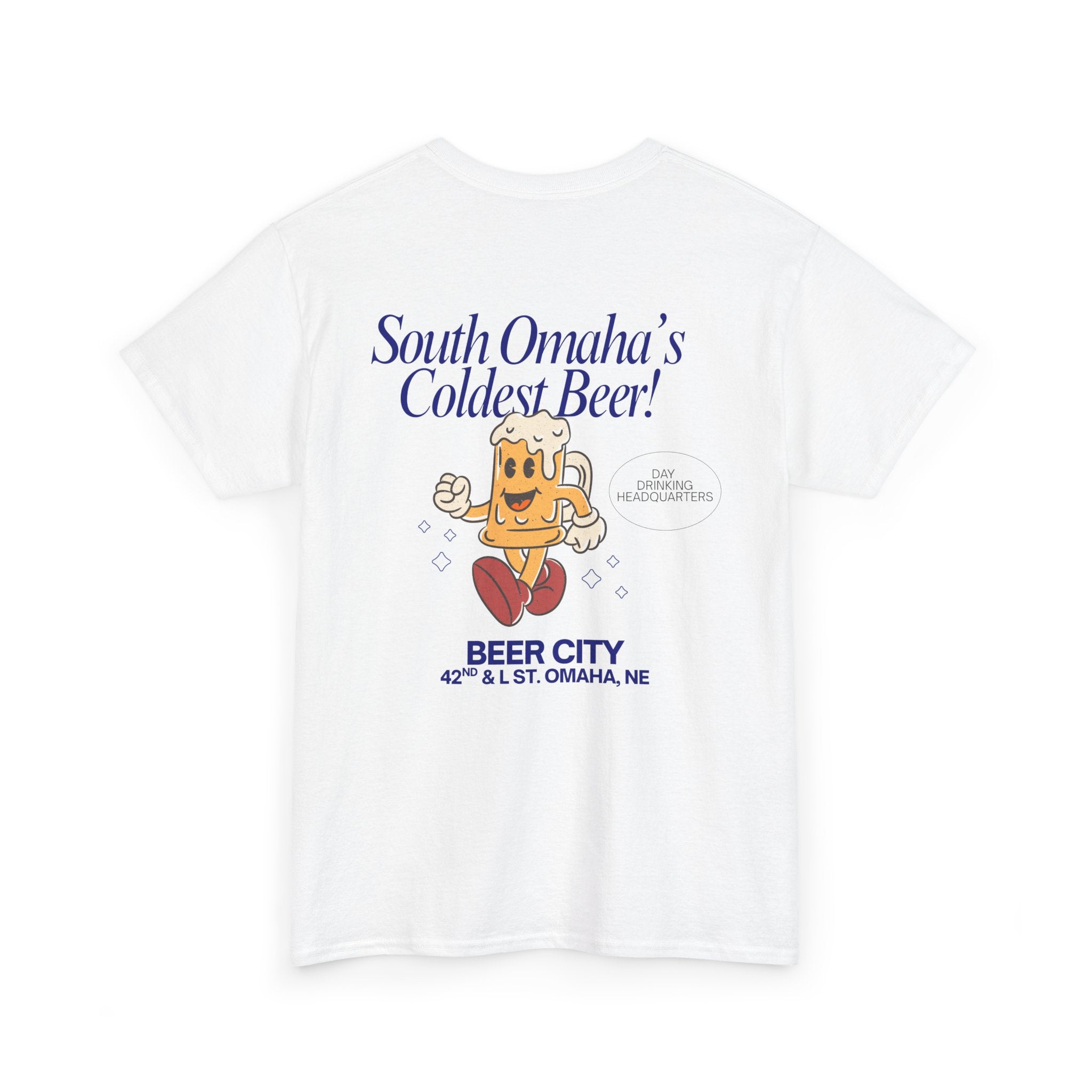 T-Shirt — 'South Omaha's Coldest Beer! Beer City' Retro Logo Tee