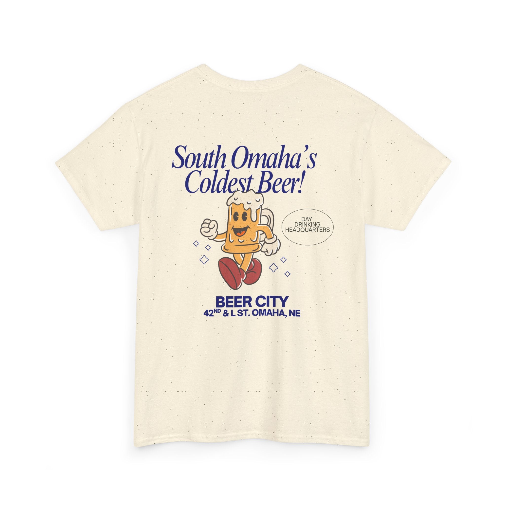 T-Shirt — 'South Omaha's Coldest Beer! Beer City' Retro Logo Tee