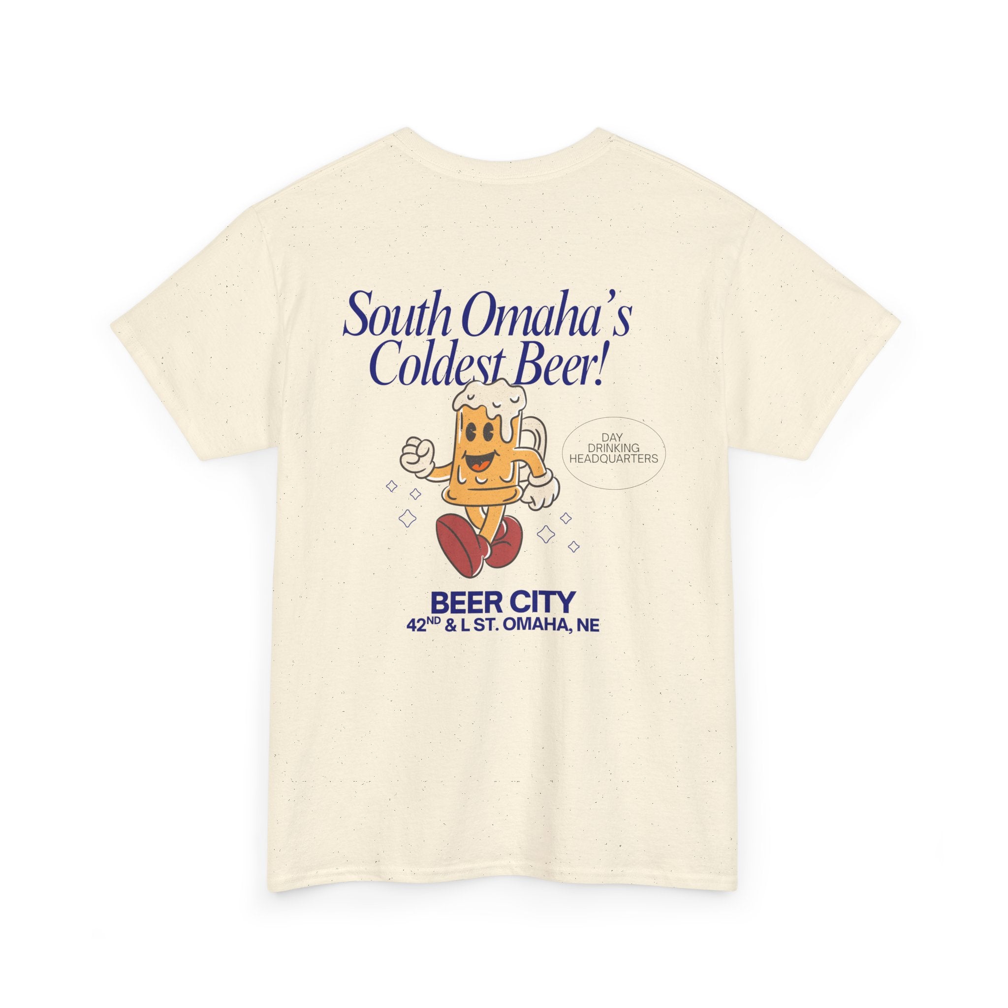 T-Shirt — 'South Omaha's Coldest Beer! Beer City' Retro Logo Tee