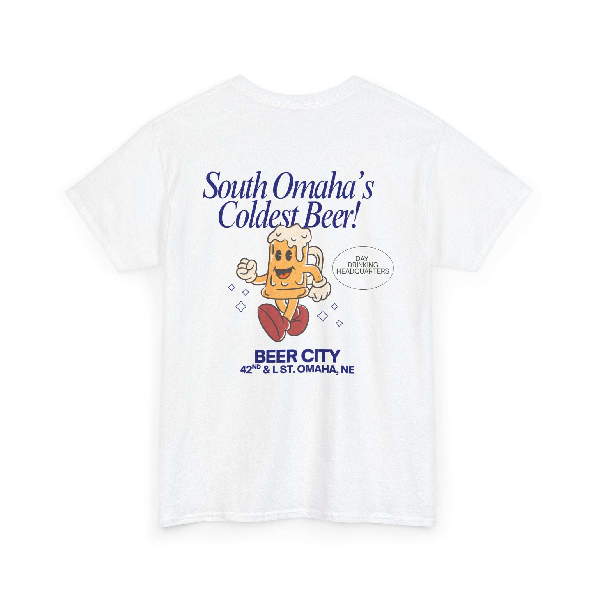 T-Shirt — 'South Omaha's Coldest Beer! Beer City' Retro Logo Tee
